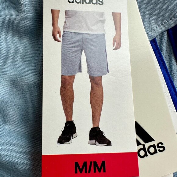 New Adidas Active Shorts Men's Size M Blue Iconic 3 Stripes Detail Athletic - Picture 11 of 12